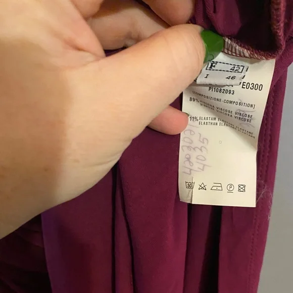 Designer Plein Sud gather rouched stretch flattering SEXY dress 12 L Raspberry - Picture 6 of 7